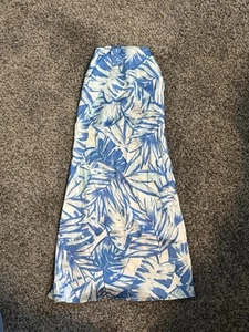 Revolve SER.O.YA Iggy Seidenkleid XS blau Palmen neu mit Etikett UVP 325 $ - Bild 1 von 7