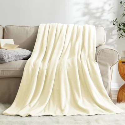 Cozy Lightweight Coral Fleece Blanket for Yoga Travel and Couch Use 100x150 CM - image 1 of 4