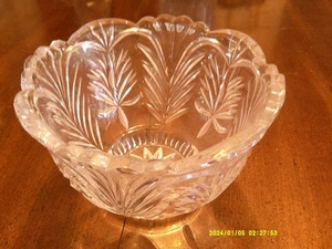 Fifth Avenue Libson  Clear Crystal Bowl NO CRACKS OR CHIPS   6 1/4 BY 4 INCHES - Picture 1 of 3