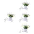 Artificial Flower Decor Simulated Flower Ornament Faux Flower with Bike