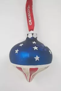 Waterford 4th Of July Ornament Glass Patriotic Stars Stripes Ribbon - Picture 1 of 10