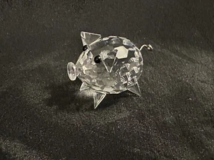 Swarovski Crystal “Barnyard Friends” Collection - Mini Pig w/ Wire Tail Figurine - Picture 1 of 7
