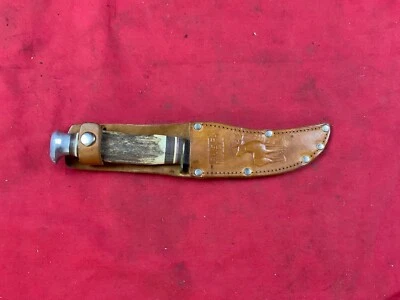 Vintage Edge Mark # 477 Knife Fixed Blade Buffalo Skinner Solingen & Sheath - Image 1 of 4