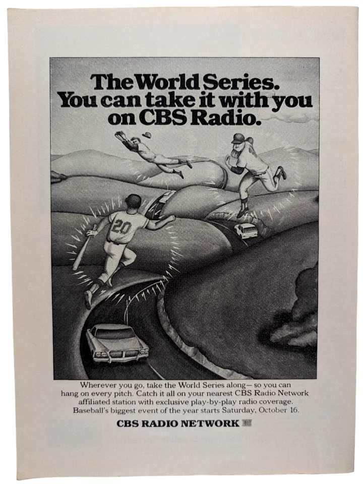 1976 World Series Baseball Cincinnati Reds NY Yankees 1976 Time Mag Ad 8x11" - Image 1 of 1