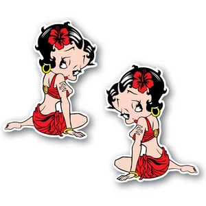 Betty Boop sticker 120mm twin pack quality vinyl water & fade proof - Picture 1 of 2