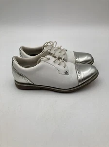 G/Fore Gallivanter Cap Toe Golfschuhe Damengröße 7,5 weiß silber G4LC20EF04 - Bild 1 von 22