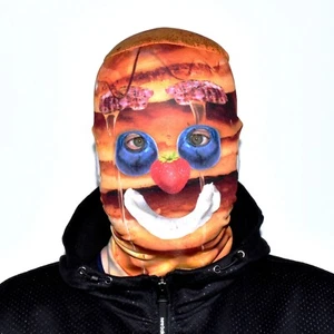 Pancake Face 3D Effect face Skin Fabric Halloween Mask - Picture 1 of 11