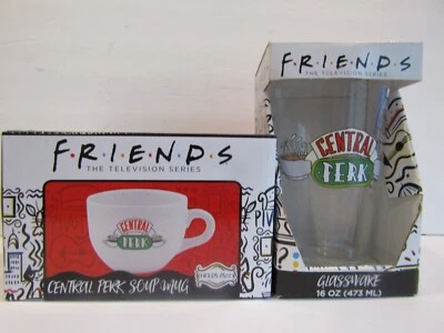 F*R*I*E*N*D*S Central Perk 16oz Pint Glass & 24oz White LARGE COFFEE - SOUP MUG - Image 1 of 4