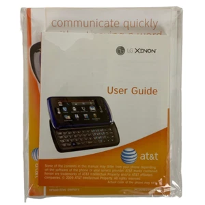 LG Xenon Guide de l'utilisateur Mode d'emploi Démarrage rapide Anglais Espagnol 2009 NEUF - Photo 1 sur 2