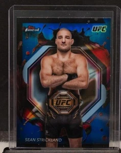 Sean Strickland 2024 Topps Finest UFC 234 Rare Blue Oil Spill Refractor 51/99 - Picture 1 of 3