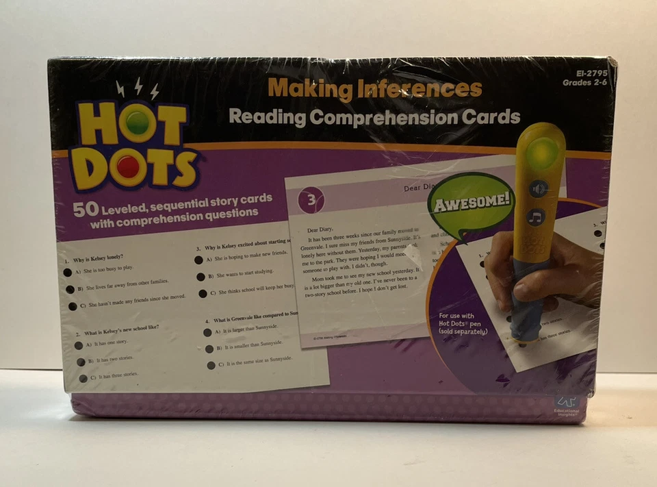 Hot Dots - Making Inferences - Reading Comprehension Cards - Grades 2-6 New Read - Image 1 of 4