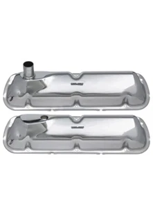 MUSTANG FALCON CHROME-ROCKER COVERS 260 289 V8 1963 1964 1965 1966 1962 -PAIR - Picture 1 of 3
