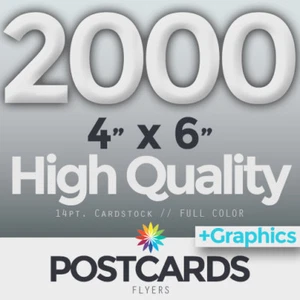 2000 postales/flyers a todo color de 4"x6" - ambos lados - diseño y envío gratuitos - Imagen 1 de 7