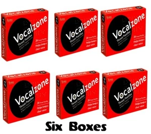 6 X Vocalzones Vocalzon- 24 Throat Pastilles Help Keep A Clear Voice Exp 09/2026 - Picture 1 of 3