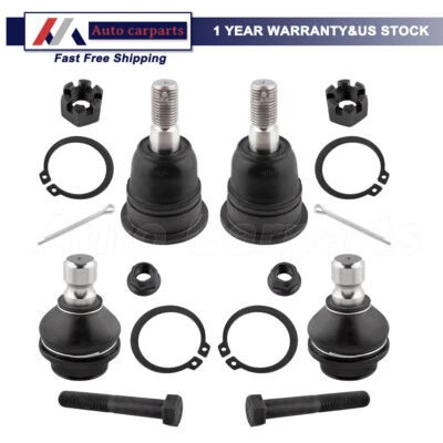 4Pcs Front Upper & Lower Ball Joints Kit Fits Nisan 2005 Armada 2004-2015 Titan - Image 1 of 4