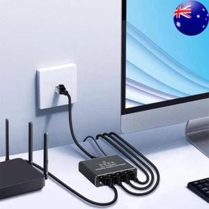 1 To 4 Network Connector Splitter HUB High Speed 1000Mbps for Cat6/7/8 Cable - Afbeelding 1 van 10
