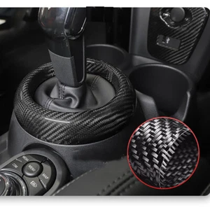 For 2018-2024 Cooper S F55 F56 F57 Real Carbon Fiber Gear Shift Ring Trim Cover - Picture 1 of 5