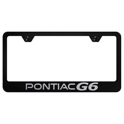 Marco de matrícula de acero inoxidable con logotipo grabado láser Pontiac G6 Foto 1 de 2