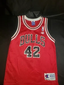 Vintage Champion Elton Brand #42 Chicago Bulls Basketball Jersey Youth M 10-12 - Picture 1 of 7