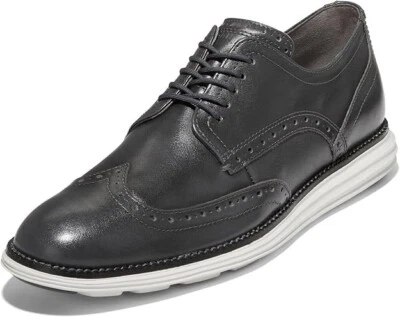 Cole Haan Men's Originalgrand Wingtip Oxford, Grey Pin/Silver, Size 12W, C37674 - Image 1 of 4