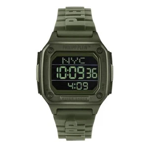 Uhr PHILIPP PLEIN HYPER SHOCK PWHAA0421 Silikon Grun Chrono Alarm - Bild 1 von 3