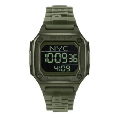 Uhr PHILIPP PLEIN HYPER SHOCK PWHAA0421 Silikon Grun Chrono Alarm - Bild 1 von 3