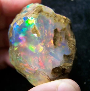 Opal Rough SCENIC BIG 344.03 CTs Ethiopian Crystal VIDEO USA DEALER 100% Natural - Picture 1 of 24
