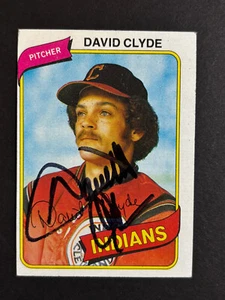 David Clyde Indians signierte 1980 Topps Baseballkarte #697 Auto Autogramm 2 - Bild 1 von 2