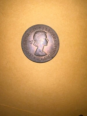 :1960 GREAT BRITAIN HALF PENNY NGC MS-66-RB RED-BROWN LOW POP R-7 HIGHEST GRADES - Image 1 of 4