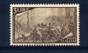 ITALIA - 1948 - Centenario del Risorgimento   3 L. - Moti di Palermo MNH** - Imagen 1 de 2