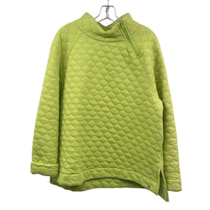 Sudadera con cuello T by Talbots para mujer manga larga neón/plateada talla XL - Imagen 1 de 9