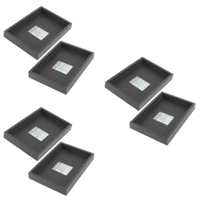 6 Pcs  Flowerpot Trays Rectangular Water Plate Flowerpot Holders Bonsai Bases - Image 1 of 4