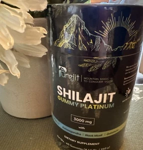 PUREJIT 100% Platinum-Shilajit (60)Gummies Pure 3000mg Exp 12/2026 - Picture 1 of 7