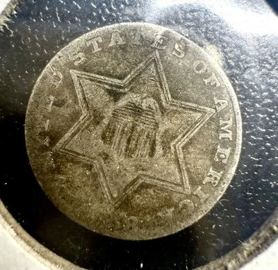 1858 Three Cent Silver – Worn but Charming - Image 1 of 4