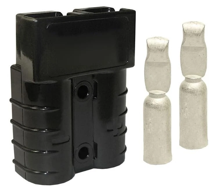 Premium Anderson 50 Amp Black Battery Quick Disconnect Connector 10/12 AWG - Image 1 of 1