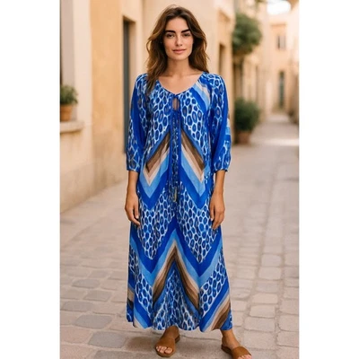 Vintage Tori Richard for Liberty House 1970's Hawaiian Maxi Dress Size Large - Image 1 of 4