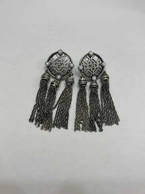 Kendra Scott Adams Antique Silver White Pearl Tassel Earrings - Image 1 of 4