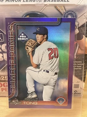 Jonah Tong Purple Foil /299 2025 Topps Pro Debut #PD-183 - Image 1 of 2