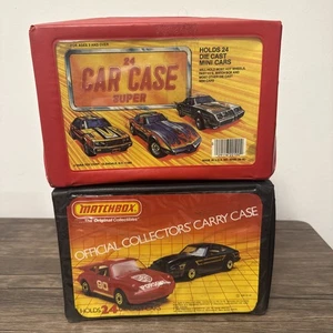 2 Matchbox Official Collectors Carry Case Holds 24 Die Cast Cars Vintage See Pic - Picture 1 of 9