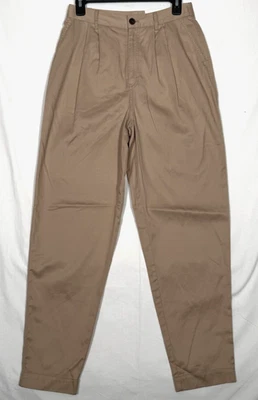 Pantalones ANA talla 4 (28 pulgadas x 29 pulgadas) tiro alto cónicos largos beige neutro Foto 1 de 4