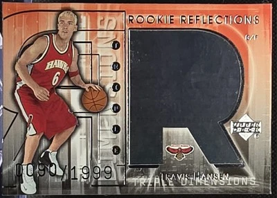 2003-04 Upper Deck Triple Dimensions Reflections Travis Hansen RC #100 90/1999 - Image 1 of 2
