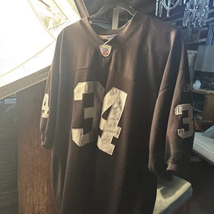 NFL Lamont Jordan #34 Oakland Raiders Reebok NFL Jersey Black Mens Size 2XL - Picture 1 of 16