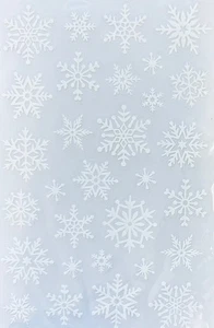 White Glitter Snowflake Stickers Planner Supply Crafts Scrapbook Winter Xmas - Picture 1 of 1