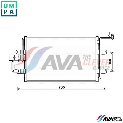 CONDENSER AIR CONDITIONING AI5130 FOR SKODA OCTAVIA/Combi/Van VW NEW BORA 2.0L - Image 1 of 4