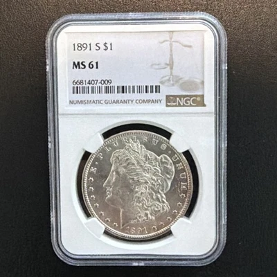 1891-S Morgan Silver Dollar - NGC MS61 - Image 1 of 4
