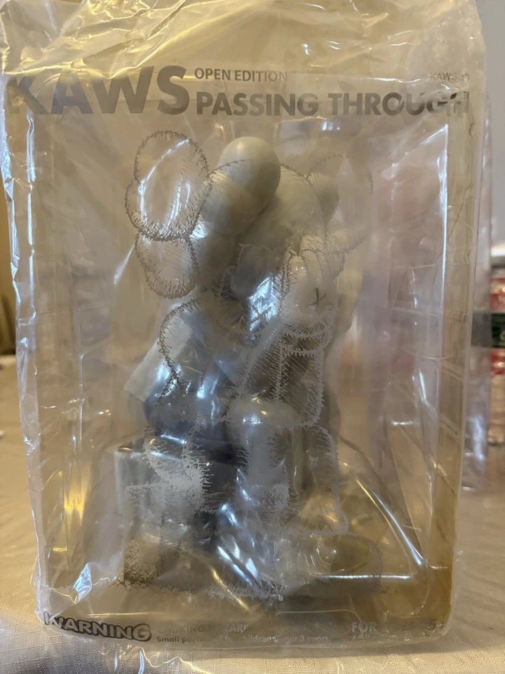 Figura Vinilo Kaws Passing Through Edición Abierta Gris Foto 1 de 4