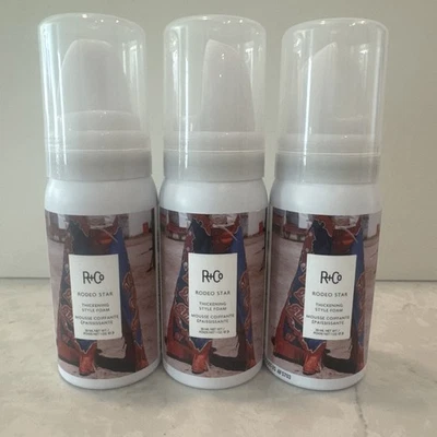 LOTE DE 3 ESPUMA ESTILO ESPESANTE R+CO RODEO STAR 1 OZ/30 ML CADA UNA Foto 1 de 2