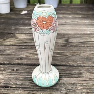 Royal Dux Austrian Art Nouveau Circa 1900s Bohemian Amphora Style Bud Vase 9" - Picture 1 of 13