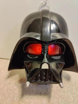 Casco Star Wars 3D Darth Vader se ilumina rojo resplandor luz de pared decoración máscara funciona Foto 1 de 4