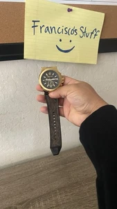 michael kors uhr herren MK-8904 Gold Runner Leder - Bild 1 von 8